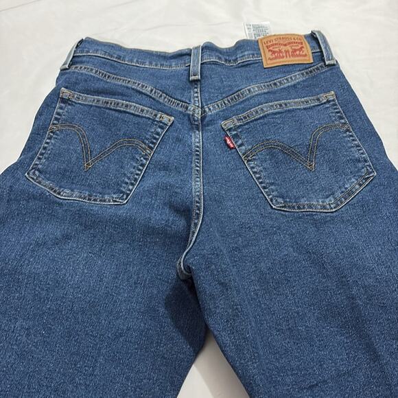 Levi's Womens 30 Ribcage Straight Ankle High Waist Denim Jeans Minimalist Casual - Picture 4 of 9